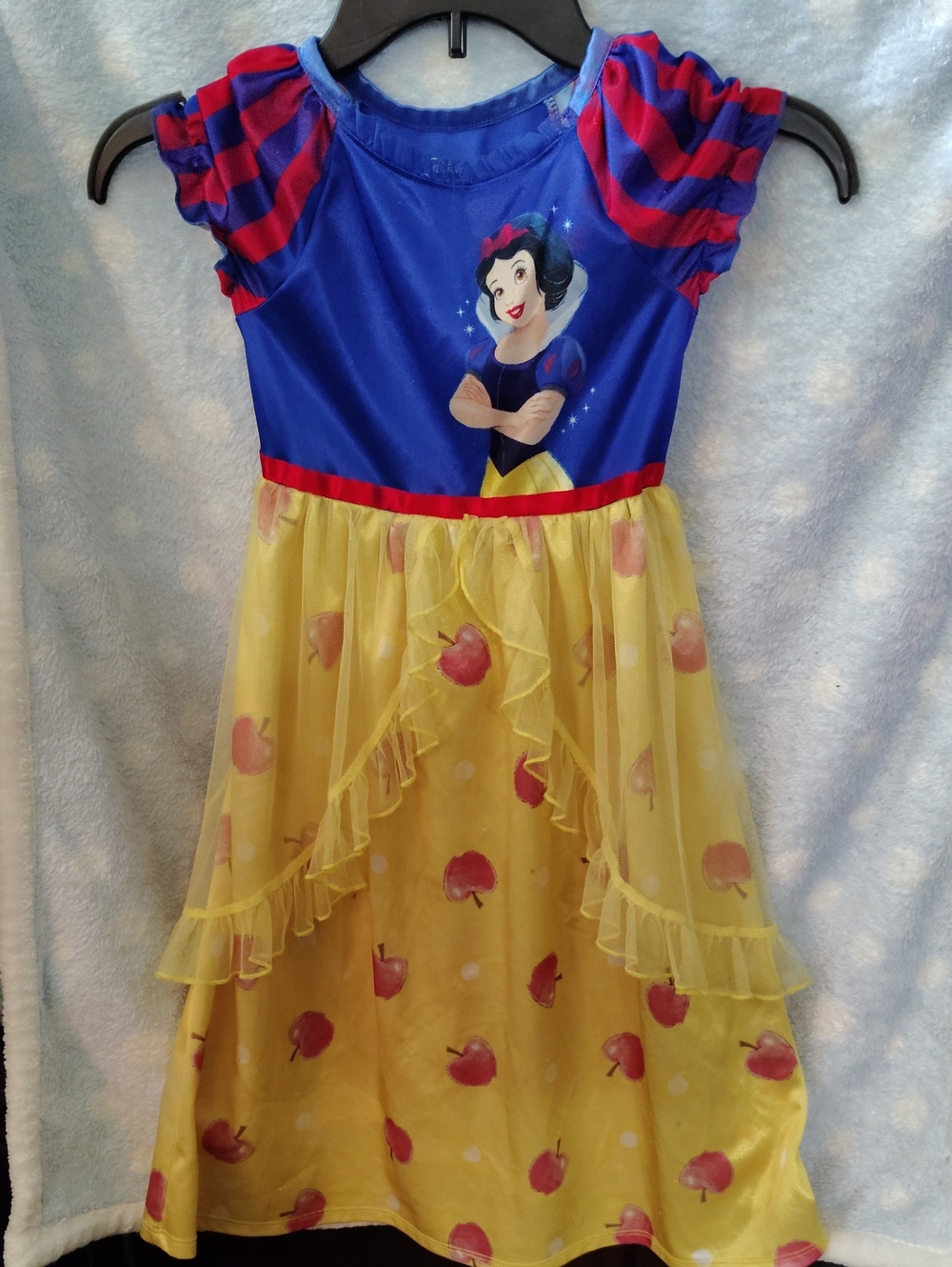 Disney Blue, Yellow & Red Snow White Inspired Girls Costume Dress